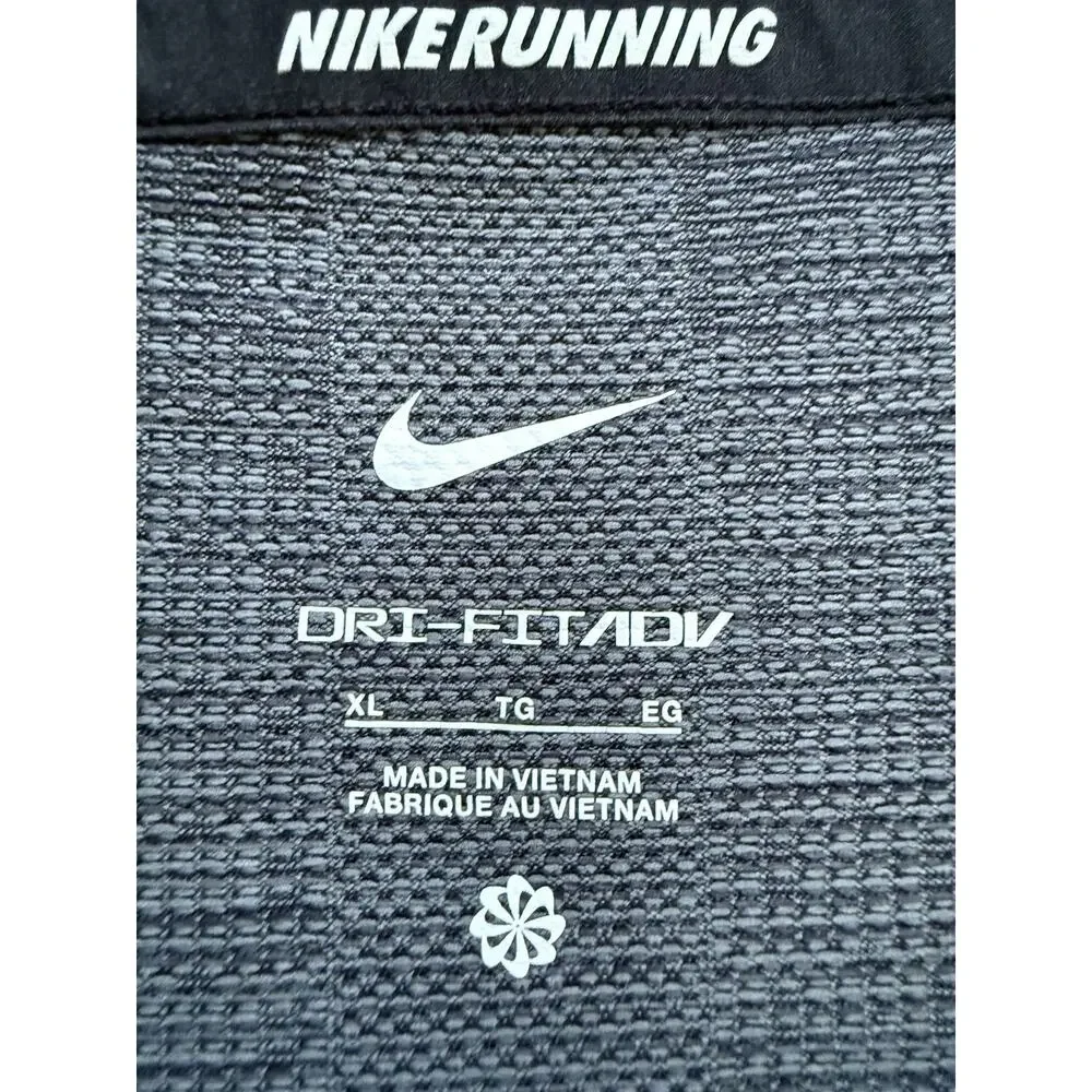 Nike Dri-FIT ADV Men's Running T-Shirt XL Gray Quick Dry Lightweight